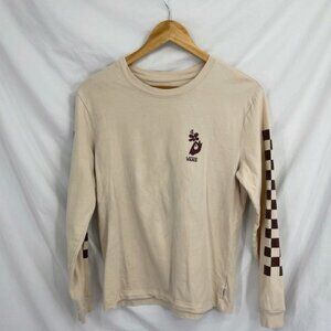 Vans Beige Long Sleeve Shirt with Bee Good Print